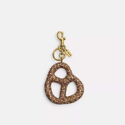 Crystal Pretzel Bag Charm