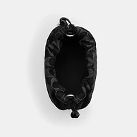 Faye Mini Drawstring Bag In Signature Denim