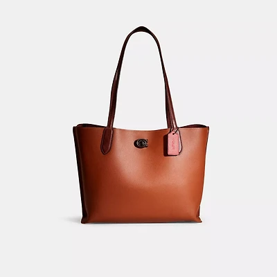 Restored Willow Tote In Colorblock With Signature Canvas Interior
