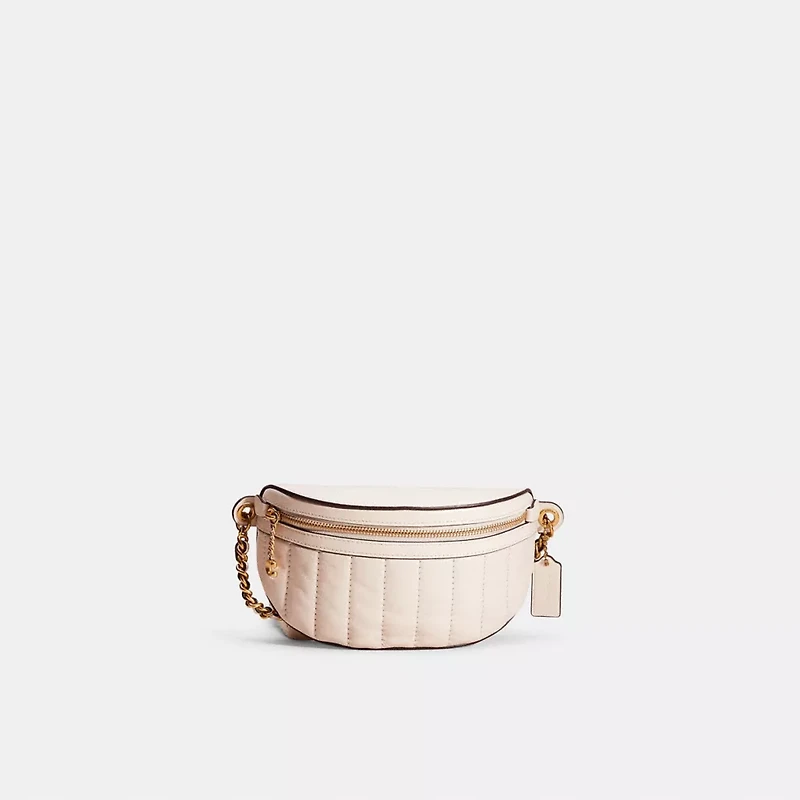 Restored Chain Belt Bag With Quilting