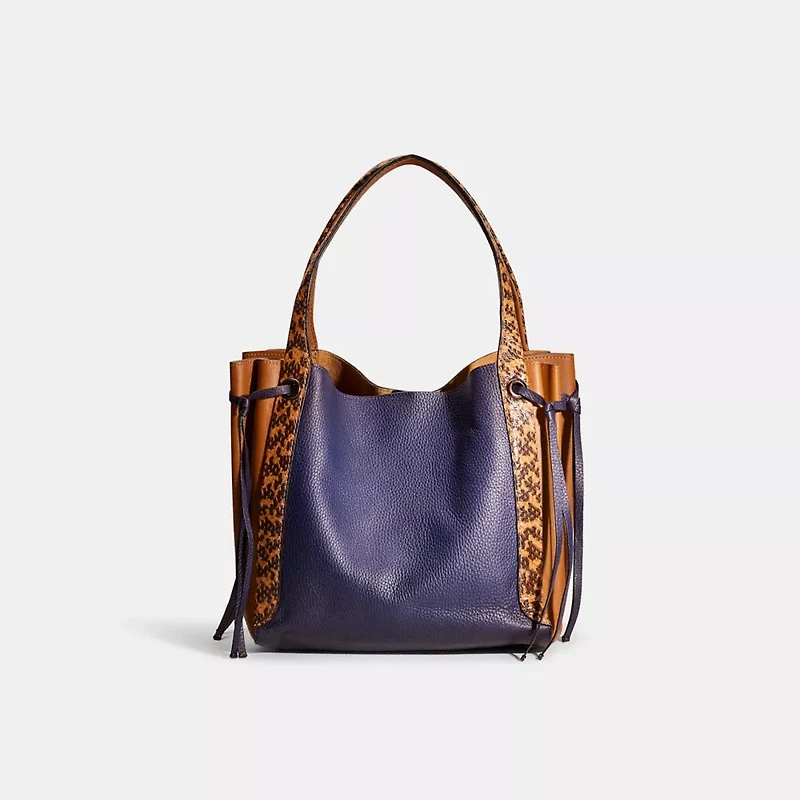 Restored Harmony Hobo In Colorblock With Snakeskin Detail