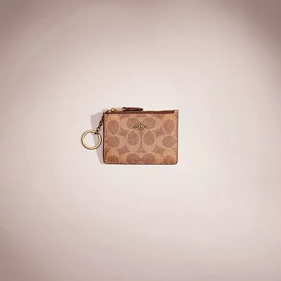 Restored Mini Skinny Id Case In Colorblock Signature Canvas