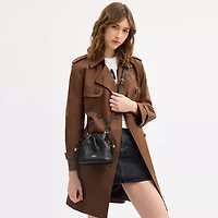 Faye Mini Drawstring Bag With Quilting