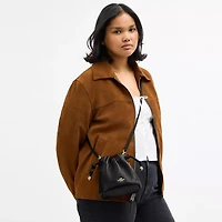 Faye Mini Drawstring Bag With Quilting