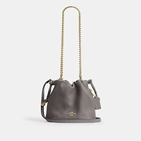 Faye Mini Drawstring Bag With Quilting