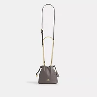 Faye Mini Drawstring Bag With Quilting