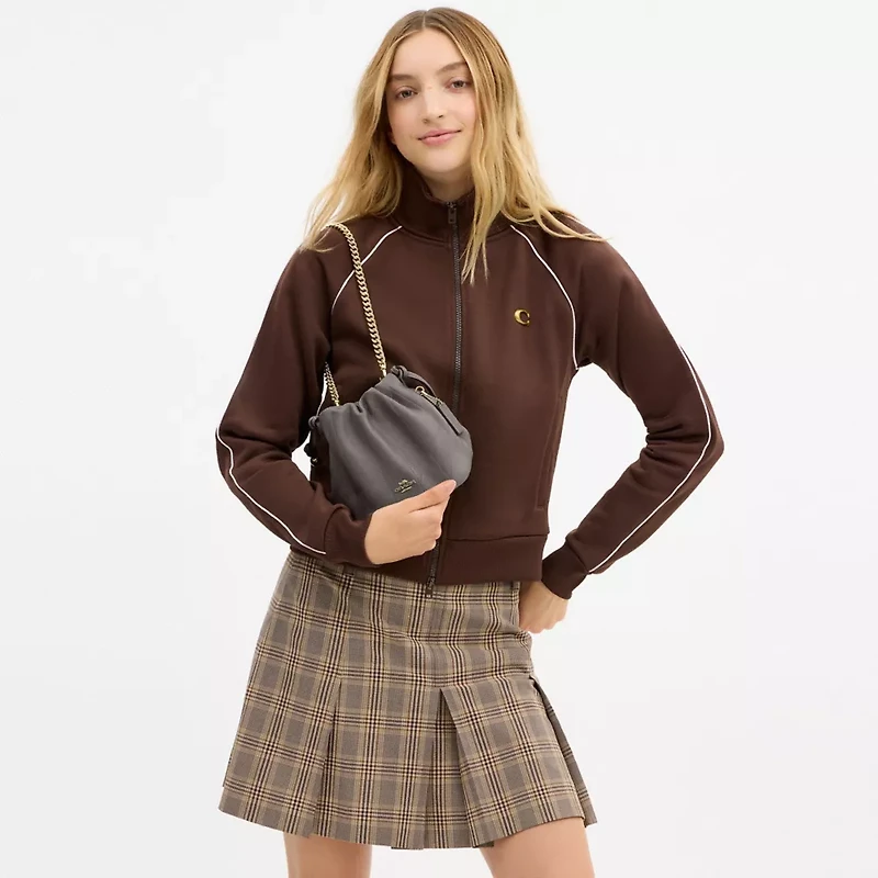 Faye Mini Drawstring Bag With Quilting