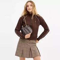 Faye Mini Drawstring Bag With Quilting