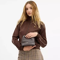 Faye Mini Drawstring Bag With Quilting