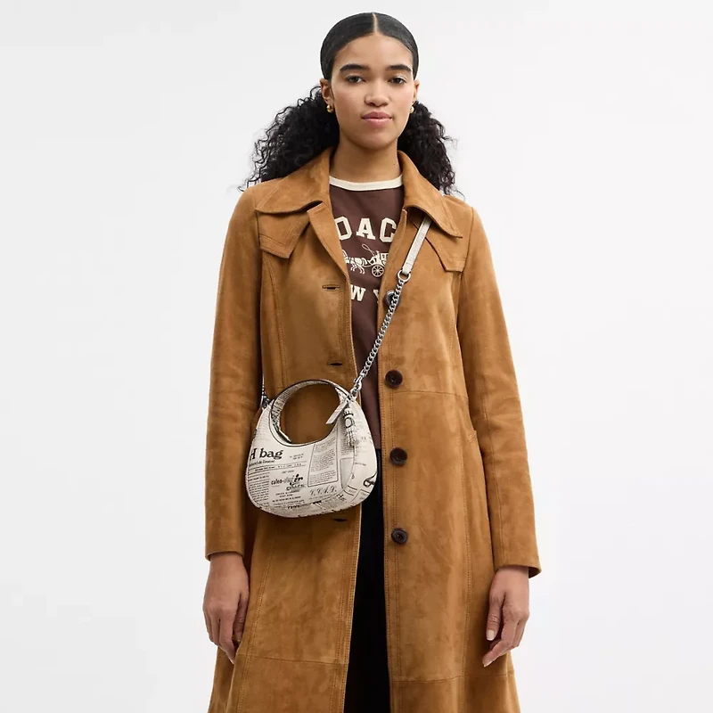 Carmen Mini Crossbody Bag With Newspaper Print