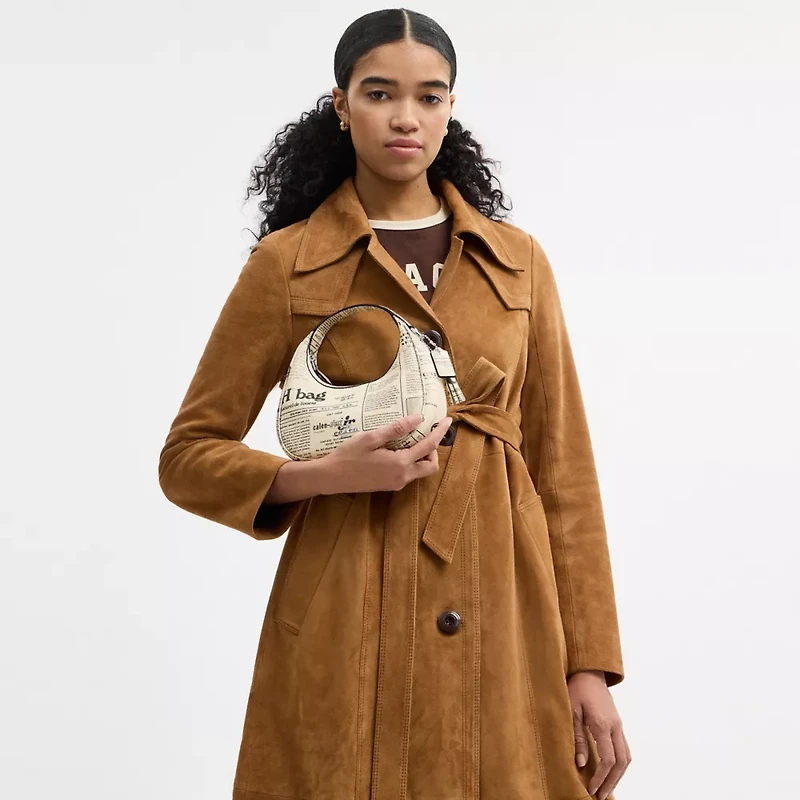 Carmen Mini Crossbody Bag With Newspaper Print