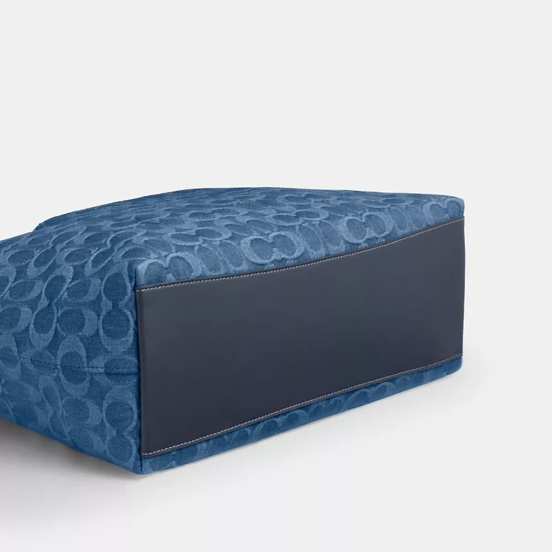 Station Tote Bag In Signature Denim