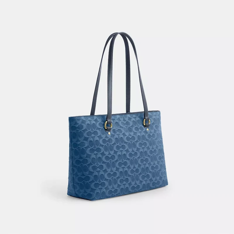 Station Tote Bag In Signature Denim