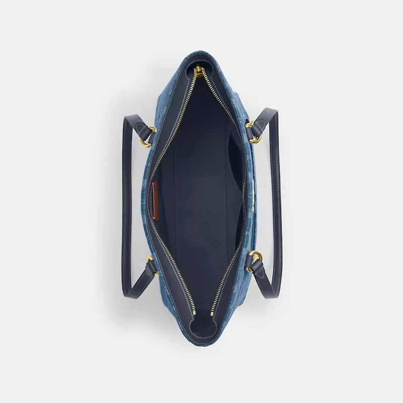 Station Tote Bag In Signature Denim