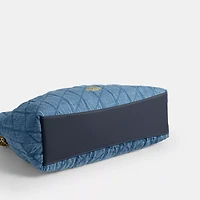 Evelyn Shoulder Bag In Regenerative Cotton With Quilting