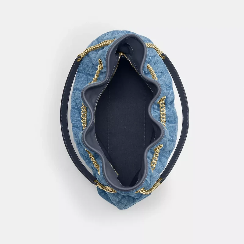 Evelyn Shoulder Bag In Regenerative Cotton With Quilting