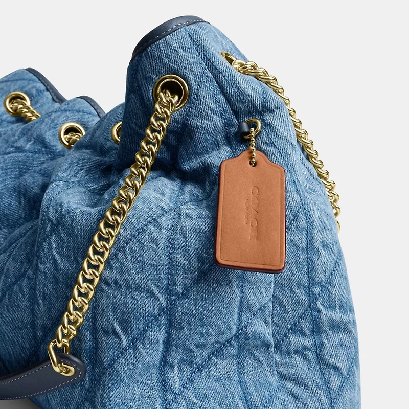 Evelyn Shoulder Bag In Regenerative Cotton With Quilting