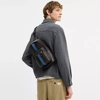 West Pack In Signature Canvas With Varsity Stripe