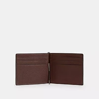 Slim Money Clip Billfold Wallet In Signature Leather