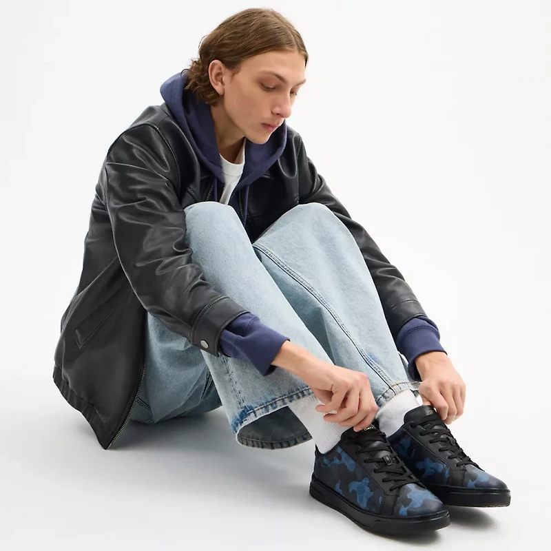 High Line Sneaker Signature Canvas With Camo Print