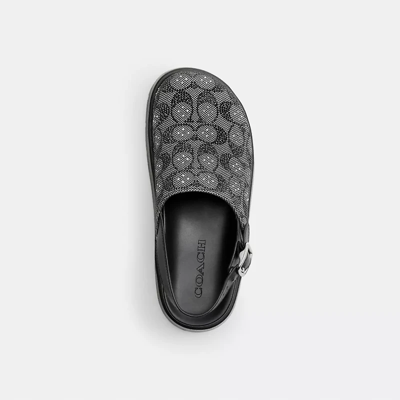 Sculpted C Platform Clog Crystal Signature Jacquard