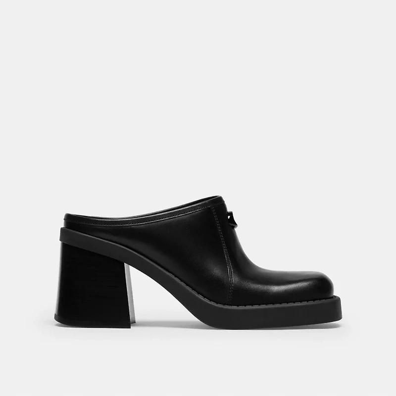 Sculpted C Heeled Mule