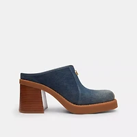 Sculpted C Heeled Mule Loved Denim