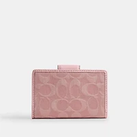 Medium Corner Zip Wallet In Signature Denim