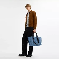 Small Tour Tote Bag In Signature Denim