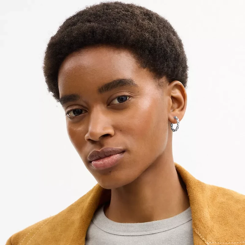 Linked C Small Hoop Earrings