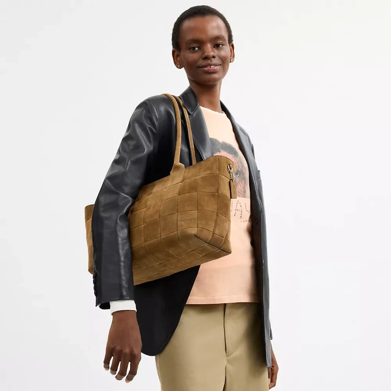 Alter/Ego Large Tote Bag In Upcrafted Suede