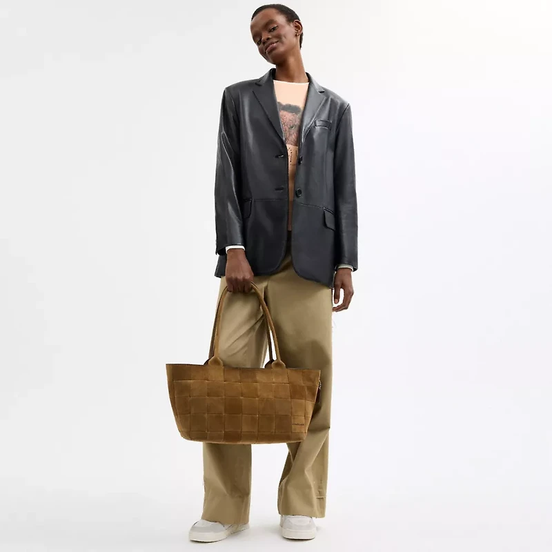 Alter/Ego Large Tote Bag In Upcrafted Suede