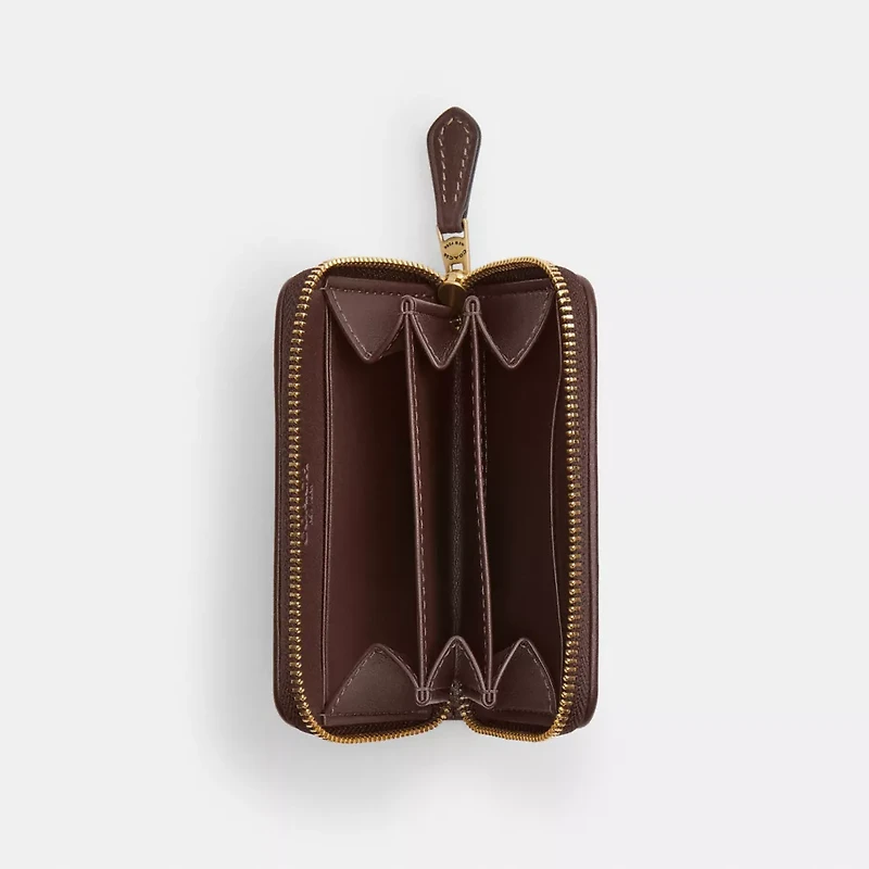 Essential Small Zip Around Card Case In Signature Jacquard