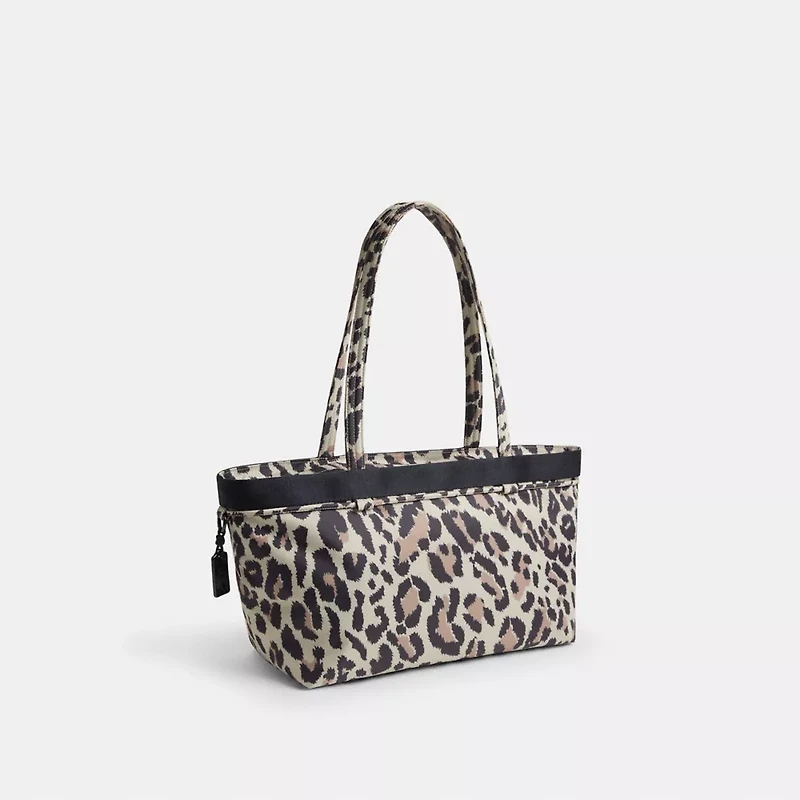 Coachtopia Loop Bow Tote Bag With Leopard Print