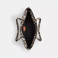 Coachtopia Loop Bow Tote Bag With Leopard Print