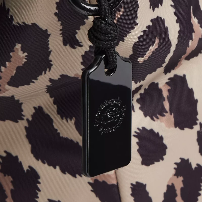 Coachtopia Loop Bow Tote Bag With Leopard Print