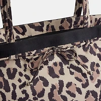 Coachtopia Loop Bow Tote Bag With Leopard Print
