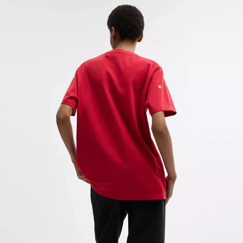 Horse And Carriage Sticker T-Shirt Organic Cotton