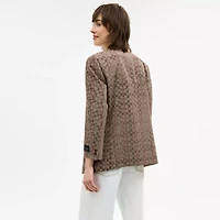 Signature C Plaid Single Breasted Blazer