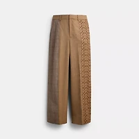 Combo Plaid Tailored Pants