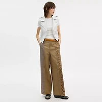 Combo Plaid Tailored Pants