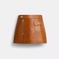 Mini Leather Heritage Skirt