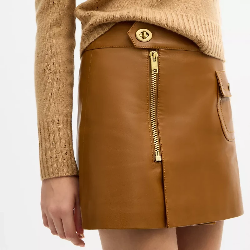 Mini Leather Heritage Skirt