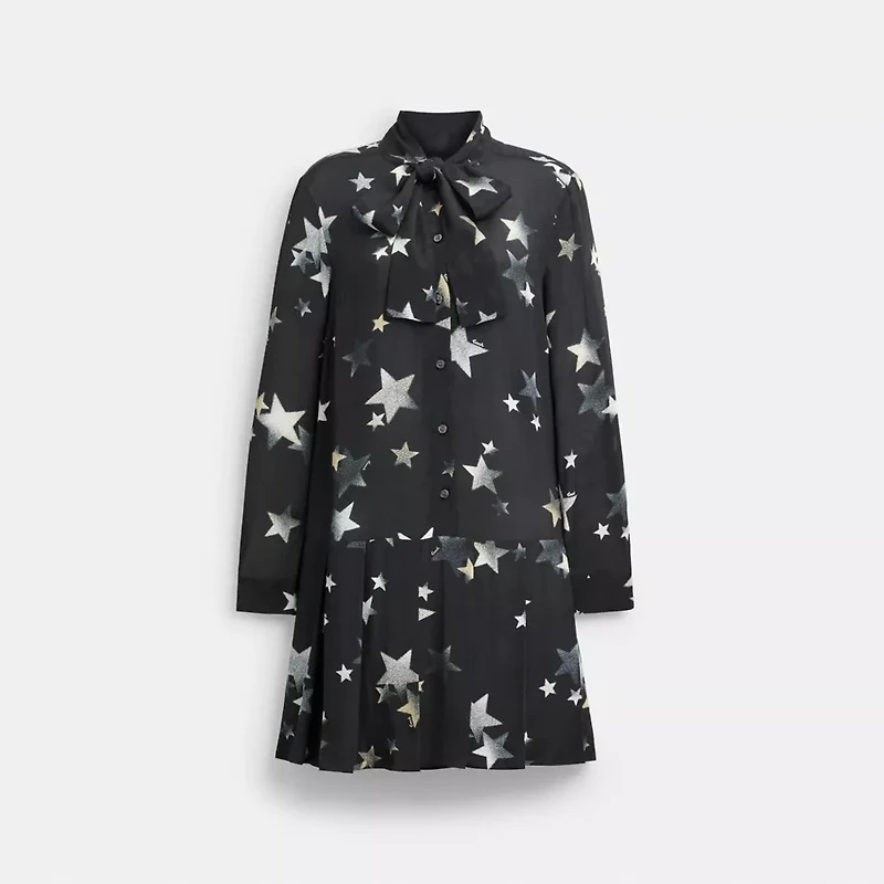Tie Neck Star Dress