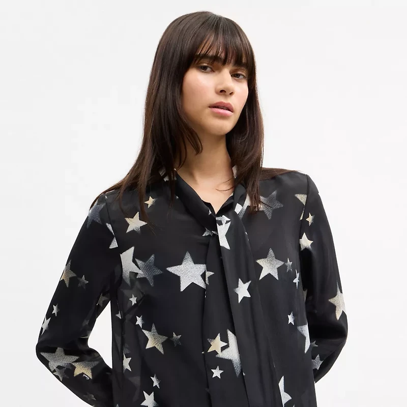 Tie Neck Star Dress