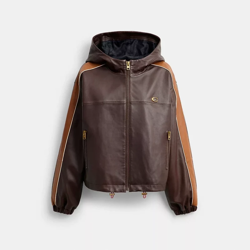 Leather Windbreaker