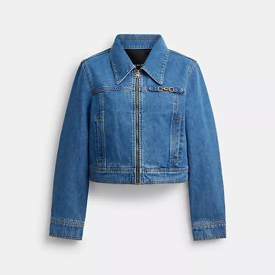 Sculpted C Shrunken Denim Jacket Organic Cotton