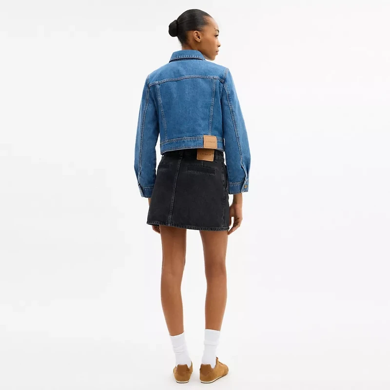 Sculpted C Shrunken Denim Jacket Organic Cotton