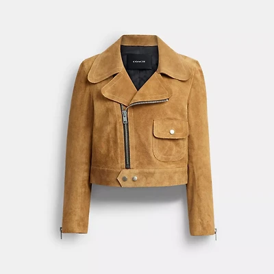Asymmetric Suede Jacket