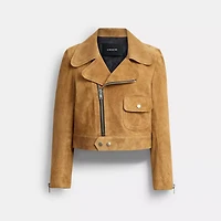 Asymmetric Suede Jacket